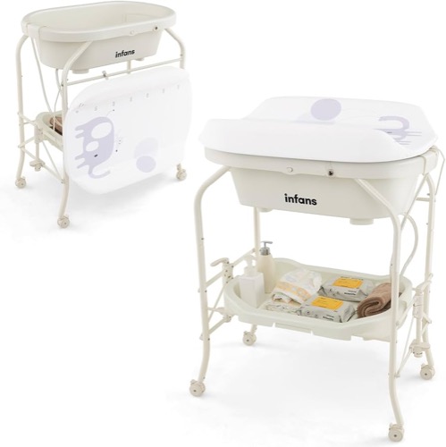 Changing table with bath tub