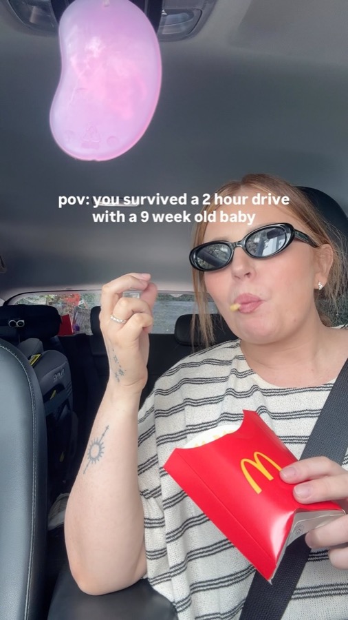 Surviving a two hour drive with a nine week old